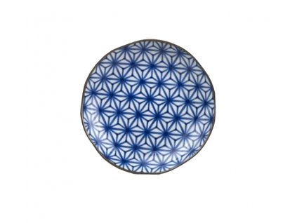 Placa STARBURST INDIGO IKAT, 23 cm, azul, MIJ