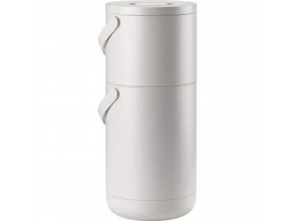 Cubo de basura CIRCULAR 22 + 12 l, gris claro, plástico, Zone Denmark