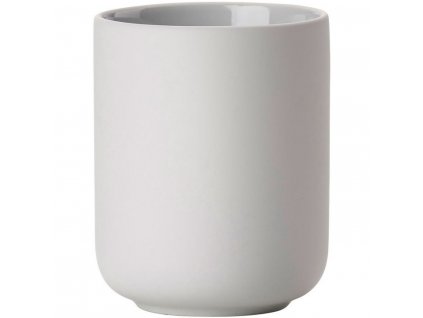 Vaso portacepillos UME 10 cm, gris claro, cerámica, Zone Denmark
