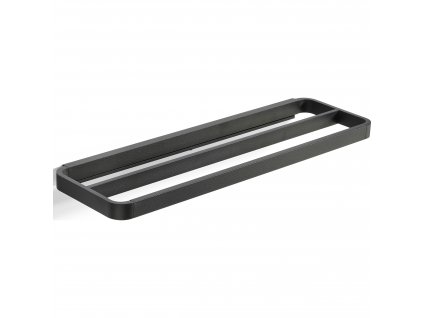 Toallero de barra RIM 44 cm, doble, negro, aluminio, Zone Denmark