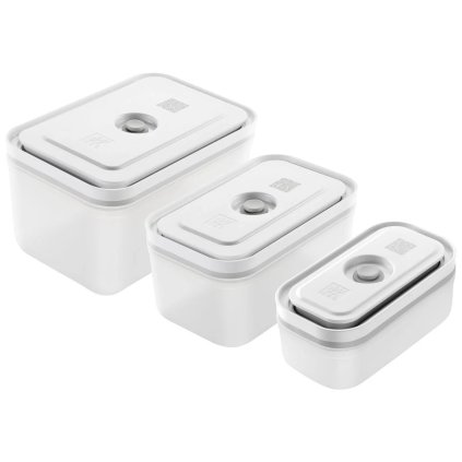 Recipientes de vacío para alimentos FRESH & SAVE, juego de 3, blanco, plástico, Zwilling