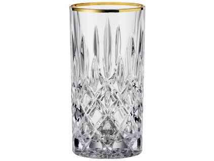 Vasos altos NOBLESSE GOLD, juego de 2, 395 ml, transparentes, Nachtmann