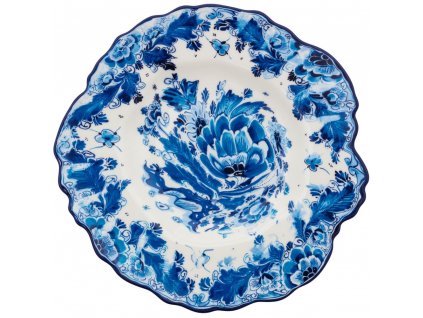Plato de postre DIESEL CLASSICS ON ACID DELF ROSE 21 cm, azul, porcelana, Seletti