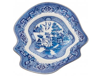 Plato de postre DIESEL CLASSICS ON ACID GLITCHY WILLOW 21 cm, azul, porcelana, Seletti