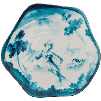 Plato de postre DIESEL CLASSICS ON ACID FIORENTINO 21 cm, azul, porcelana, Seletti