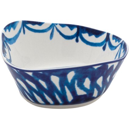 Bol para comer DIESEL CLASSICS ON ACID GRANADA 12 cm, blanco/azul, porcelana, Seletti
