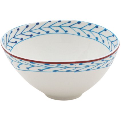 Bol para comer DIESEL CLASSICS ON ACID FIORI 12 cm, blanco/azul, porcelana, Seletti