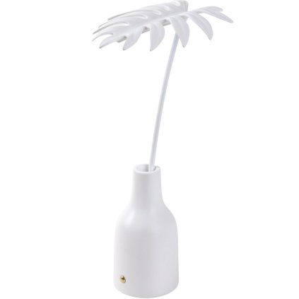Lámpara de mesa portátil LEAF #2 33 cm, blanco, resina, Seletti