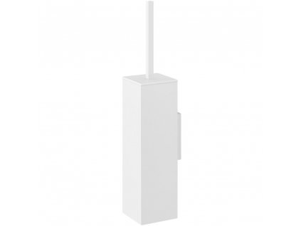 Escobillero CARVO 42 cm, de pared, blanco, acero inoxidable, Zack