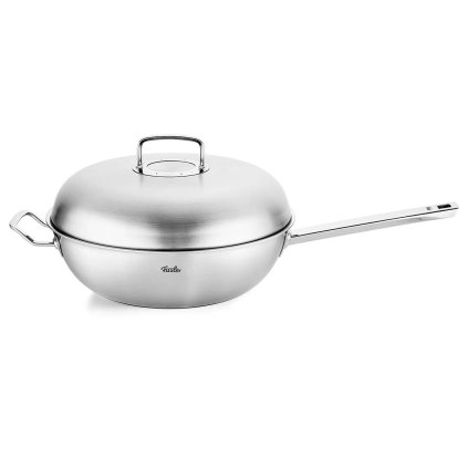 Wok ORIGINAL PROFI 32 cm, plata, acero inoxidable, Fissler