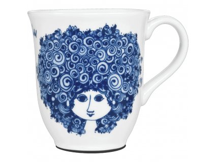 Taza de té ROSALINDE 350 ml, azul, porcelana, Bjørn Wiinblad