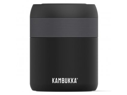 Termo BORA 600 ml, negro mate, acero inoxidable, Kambukka