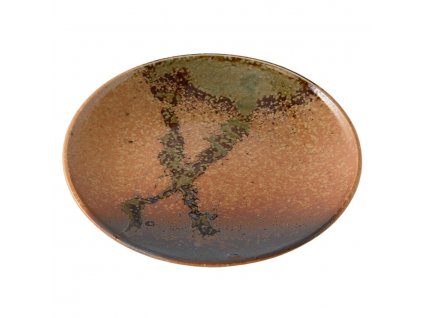Plato llano WABI SABI 25 cm, marrón, cerámica, MIJ