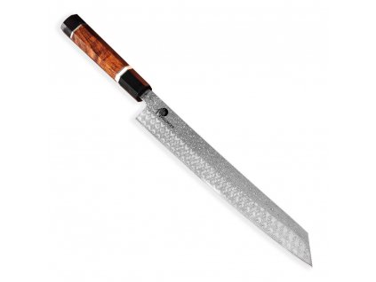 Cuchillo japonés KIRITSUKE BUNKA OCTAGONAL 27 cm, marrón, Dellinger