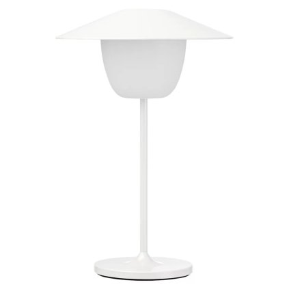 Lámpara de mesa portátil ANI MINI 21 cm, LED, blanco, aluminio, Blomus
