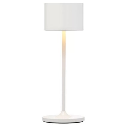 Lámpara de mesa portátil FAROL MINI 19,5 cm, LED, blanco, aluminio, Blomus