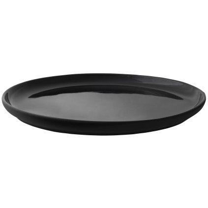 Plato llano THEO 22 cm, negro, gres, Stelton