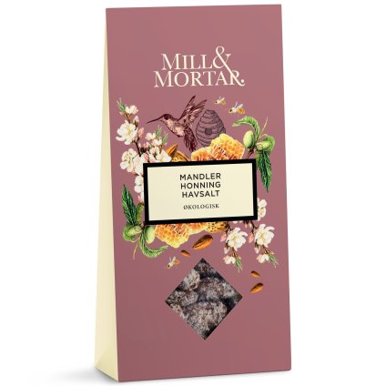 Almendras ecológicas LARGUETA 100 g, miel/sal marina, Mill & Mortar