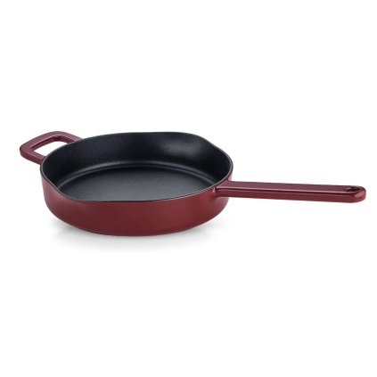 Sartén universal MOMENTS 26 cm, rojo burdeos, hierro fundido, Fissler