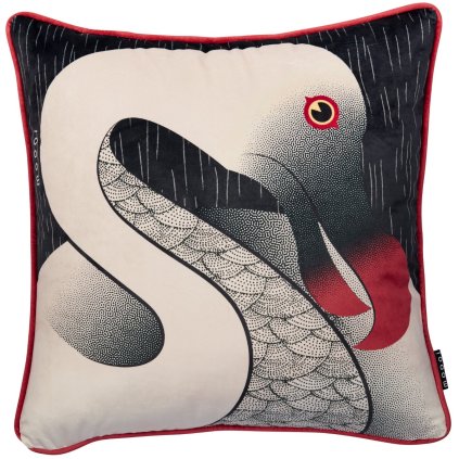 215301 povlak na dekoracni polstar dodo pavone 50 x 50 cm cerna polyester moooi