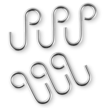 215756 hacek na kuchynskou tyc 3 7 cm sada 6 ks nerezova ocel eva solo