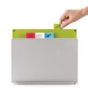 Tabla de cortar set INDEX, 30 x 20 cm, con soporte, plata, Joseph Joseph