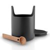 Tarro de cocina, 15 cm, con cuchara de madera, negro, Eva Solo