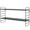 Estante NORTH 65, negro, hierro, MDF, Bloomingville