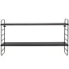 Estante NORTH 65, negro, hierro, MDF, Bloomingville