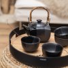 Tetera y tazas de té GUNMETAL, juego de 5 piezas, MIJ