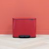 Cubo de basura con pedal BO, 36 l, rojo, Brabantia