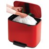 Cubo de basura con pedal BO, 36 l, rojo, Brabantia