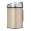 Cubo con tapa táctil TOUCH BIN, 3 l, champán, Brabantia