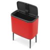 Cubo con tapa táctil BO, 36 l, rojo, Brabantia
