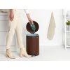 Cubo de basura con pedal NEWICON, 20 l, marrón mineral, Brabantia
