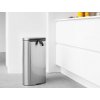 Cubo de basura con pedal FLATBACK, 30 l, silencioso, acero, Brabantia