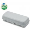 Caja de huevos EGGS TO GO, 28 cm, para 10 huevos, gris orgánico, Koziol