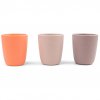Taza infantil, 160 ml, juego de 3 piezas, rosa, silicona, Done by Deer