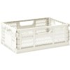 Contenedor de almacenamiento CRATE L, 43 cm, plegable, crema, 3 Sprouts