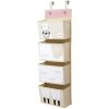 Organizador de pared para niños LAMA 94 cm, 4 bolsillos, beige, 3 Sprouts