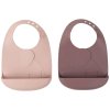 Babero infantil PEEKABOO ELPHEE, juego de 2 piezas, rosa, silicona, Done by Deer