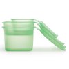 Contenedor para alimentos REUSE AND REDUCE, juego de 3 piezas, verde, silicona, Lékué