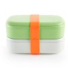 Fiambrera TO GO 2 x 500 ml, doble, verde/blanco, Lékué