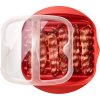 Rejilla de bacon para microondas, roja, Lékué