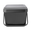 Papelera SORT & GO 20 l, apilable, gris, Brabantia