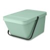Papelera SORT & GO 20 l, apilable, verde jade, Brabantia