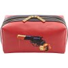 Bolsa para cosméticos TOILETPAPER REVOLVER 25,5 x 12 cm, rojo, Seletti
