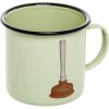 Taza TOILETPAPER PLUNGER 10 cm, verde, esmalte, Seletti
