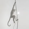 Lámpara colgante MONKEY WITH ROPE 76,5 cm, blanco, Seletti