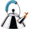 Hervidor de agua 9093 1 l, plata / azul / naranja, Alessi